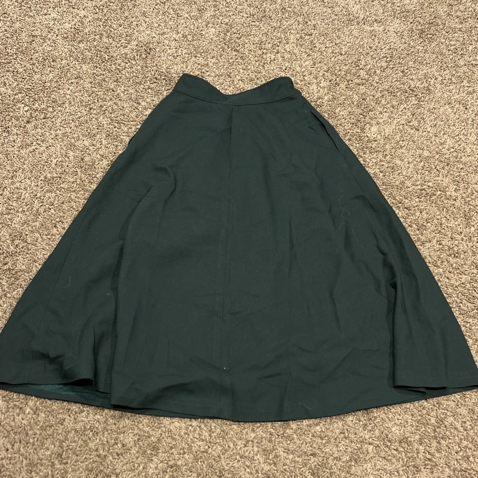 Bobbie Brooks Juniors Talla 7 Vintage Falda Verde Poliéster Mezcla Lana B29 Foto 4 de 4