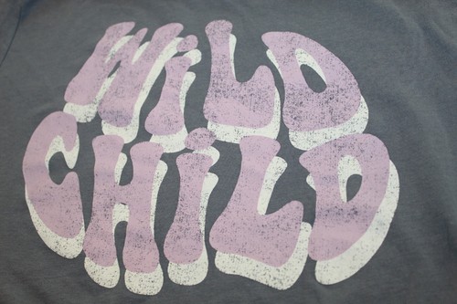 Blue Pink HIPPIE Wild Child Classic Crew Tshirt T- SHIRT Summer Casual COOL Fun - Picture 6 of 16