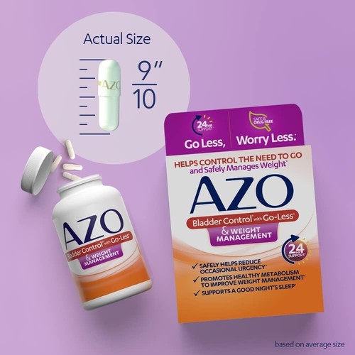 AZO Bladder Control with Go-Less & Weight Management Supplement 48 Ct - 4/26 EXP - Picture 5 of 8