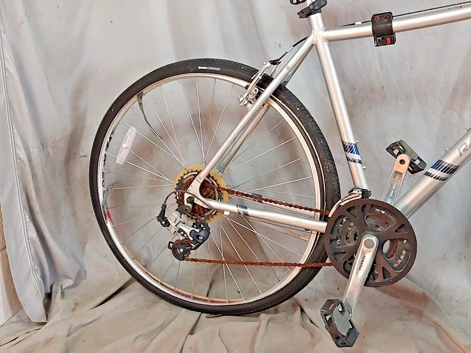 Bicicleta híbrida cómoda Raleigh Route 3.0 2015 22" XLarge ¡triples frenos VBrakes! Foto 3 de 4