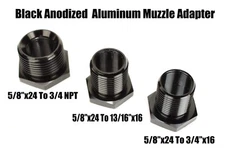 X-Store Muzzle Converter Set 5/8x24 to 3/4x16; 13/16x16; 3/4NP;