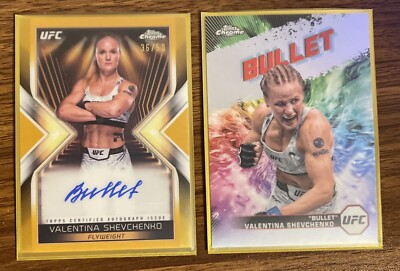 2024 Topps Chrome UFC VALENTINA SHEVCHENKO Flyweight GOLD AUTO 36 
