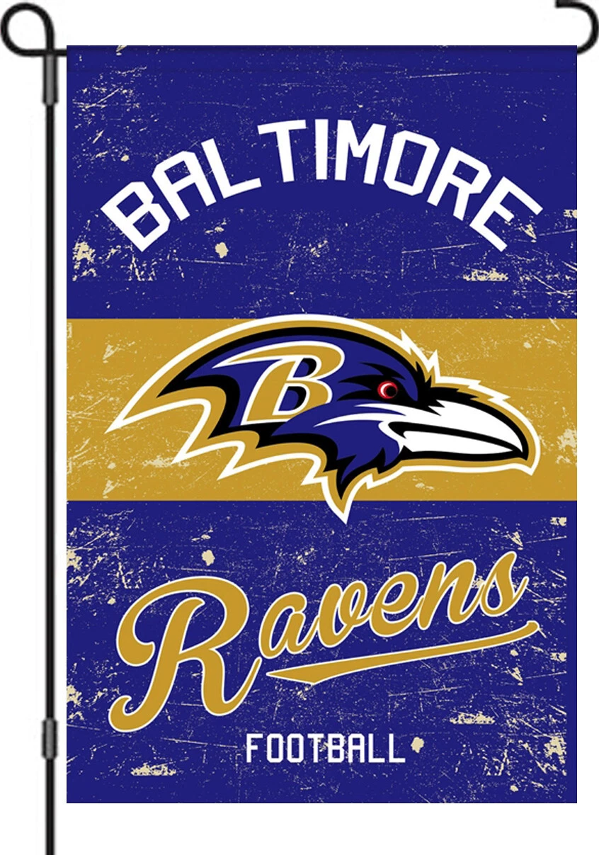 Vintage Baltimore Ravens garden flag 12" x 18" Double sided
