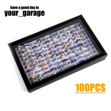 *100PCS MIX LOT Stainless Steel rings Wholesale Men & Women Fashion Jewelry lots