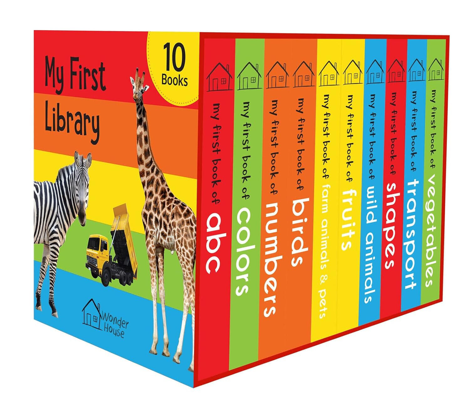 My First Library : Boxset of 10 Board Books for Kids by Wonder House Book -FreeS
