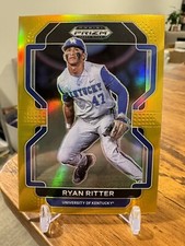 Ryan Ritter #/10 SSP - 2022 Panini Prizm Draft Picks Gold Prospect RC 🔥📈