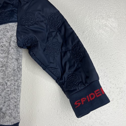 Spiderman Jacket Youth 4T Quilted Zip Up Marvel Mixed Media Sweater Hoodie - Picture 5 of 11