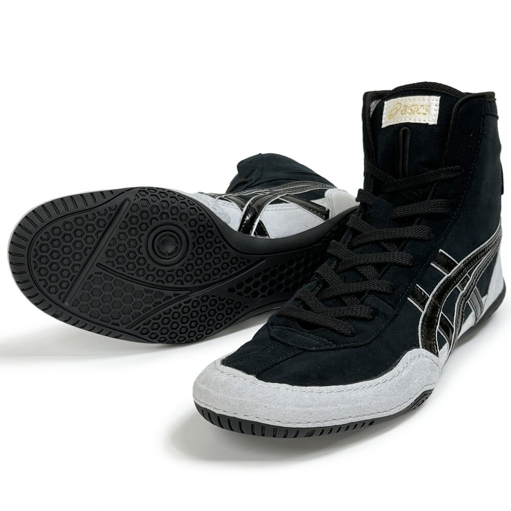 ASICS Wrestling Shoes 1083A001 Black x black grey Successor to