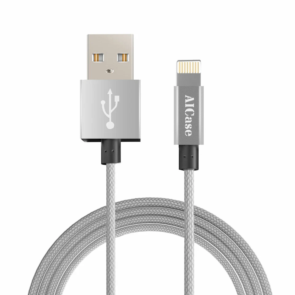 Braided Fast Charger USB to iPhone Charging Cable for iPhone 14 13 12 11 Pro Max - Image 2 of 4
