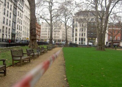 Photo 6x4 Keep off the grass Westminster Tapes surround areas of Berkeley c2009