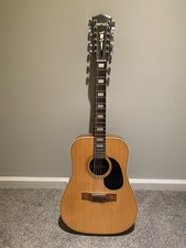 Vintage Rare Hofner 4990-12 1975 Natural Acoustic Guitar Made Germany 12-string