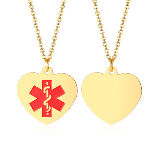 Collar colgante de identificación personalizada nombre alerta médica etiqueta perro hombre grabado personalizado - Imagen 23 de 36