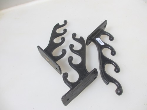 Large Iron Coat Hook Hat Hanger Old Rustic Rack Basket 5.25"D - Picture 10 of 11