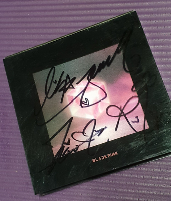 BLACK PINK BLACKPINK PROMO album Autographed Signed + PHOTO CARD