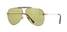 Tom Ford BRADY FT 1018 Rose Gold/Green 28N Sunglasses