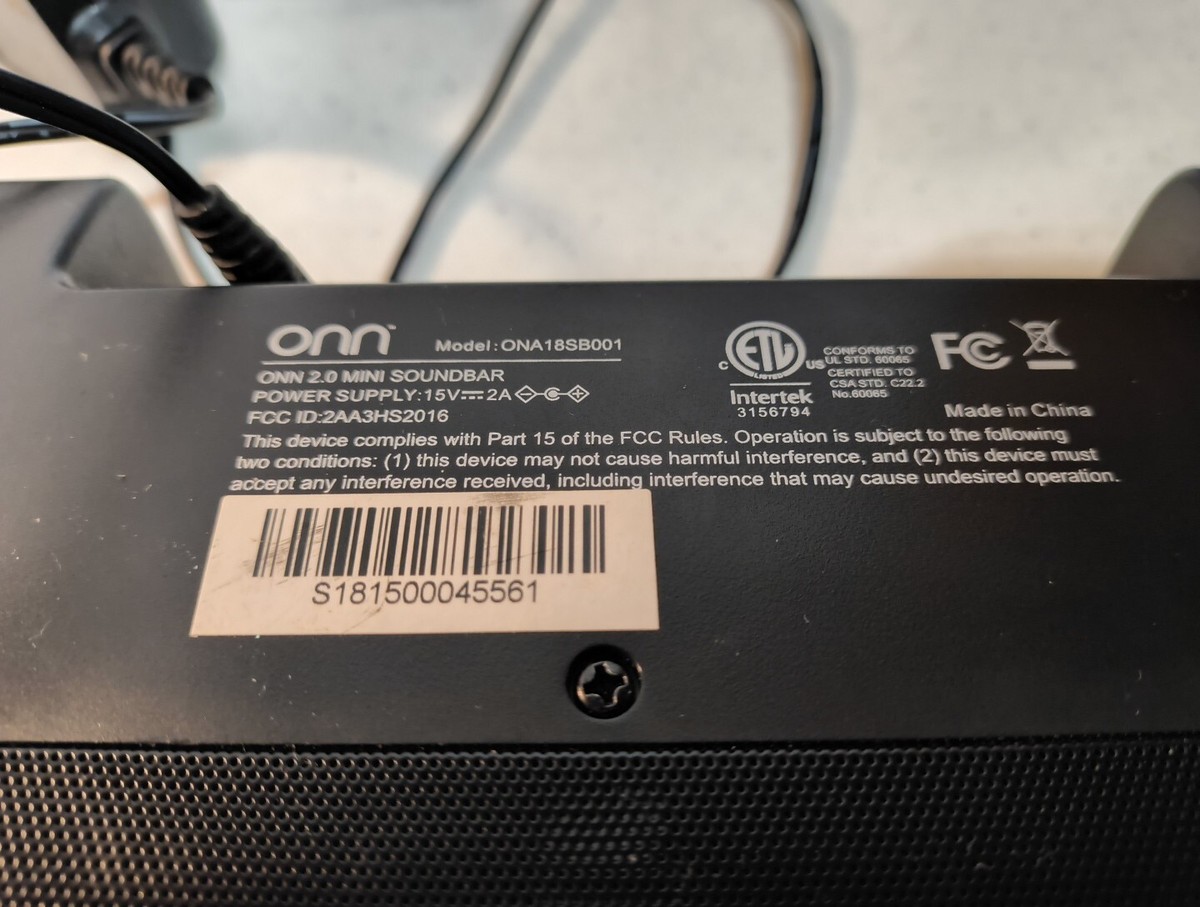 Mini Soundbar Manual Onn Soundbar ONN Mini Soundbar 16 ONA18sb001