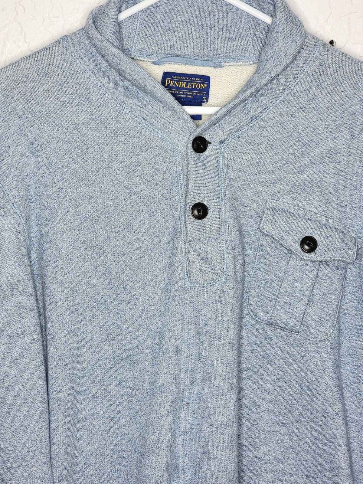 Pendleton 1/4 Button Pullover Chest Pocket Sweate… - image 3