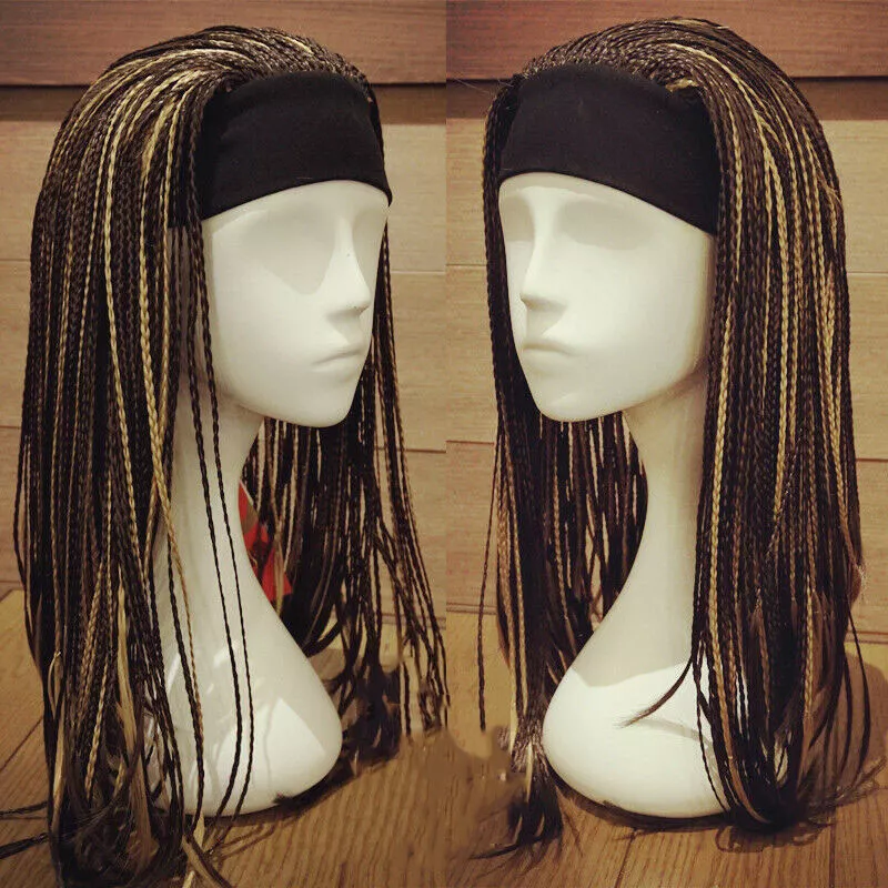 Dreadlock Black Brown Wigs Dread Full Length Wig Long Synthetic