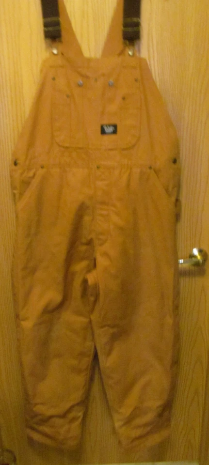 Walls Blizzard Pruf Insulated Bib Overalls Brown Size Large Waist 38/40 - Image 3 of 4