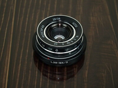 Industar- 69 Soviet macro lens 28mm f 2,8 Mount m39 L39-M4/3