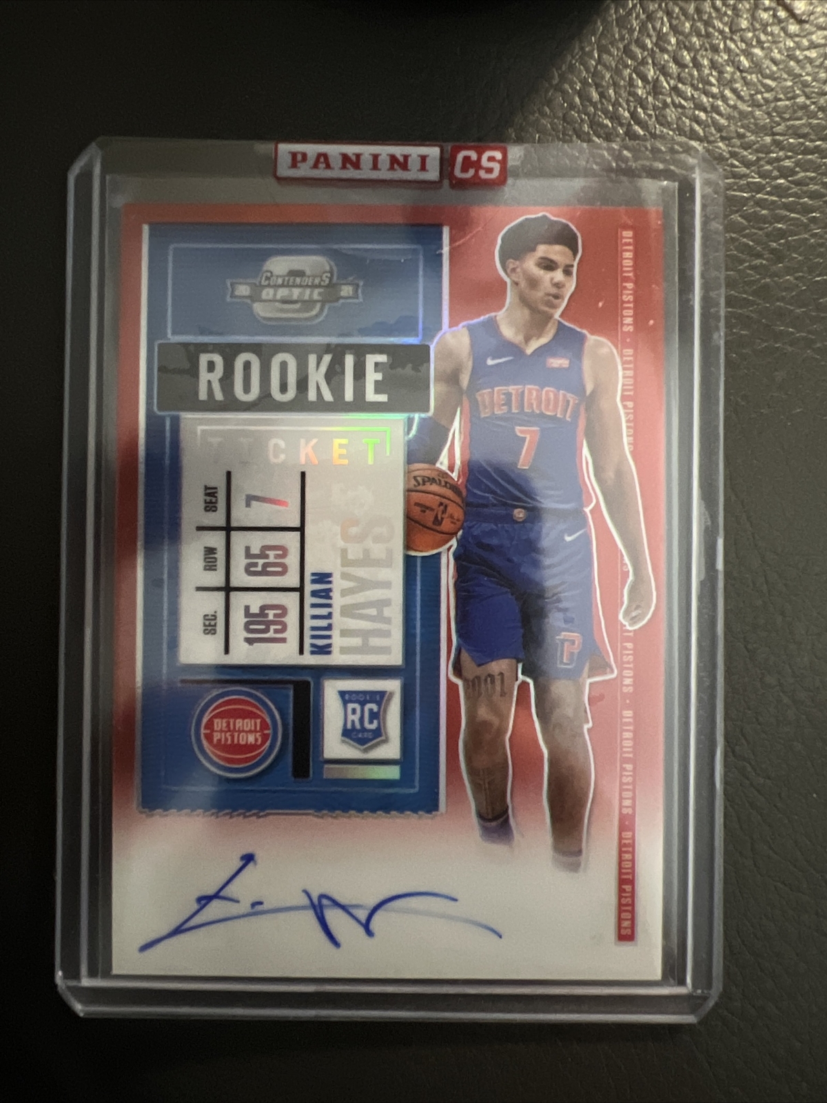 2020 Panini Contenders Optic Ticket Red Prizm /149 Killian Hayes Rookie Auto RC