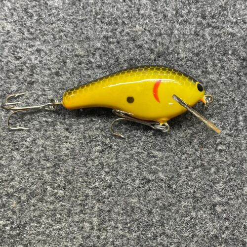 Bagley's Kill'r B2 KB2 All Brass Vintage Squarebill Crankbait Lure 09 Chartreuse