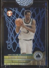 2001-02 TOPPS PRISTINE UNCOMMON ROOKIE REFRACTOR /750 ENCASED LOREN WOODS