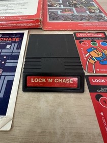 Lock 'N' Chase (Intellivision, 1982) CIB Complete w/ Cart, Manual & Overlays
