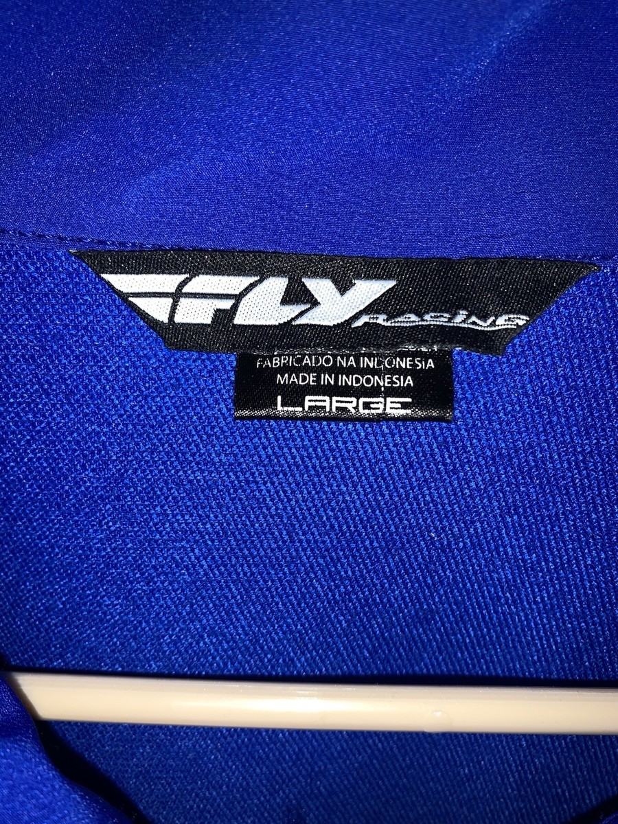 Fly Racing Light Weight Win D Jacket Blue Mens Sz Large Full Zip Pockets View 6
