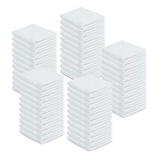ZUPERIA 100 Cotton Terry Towels Cleaning Cloths, Pack of 50 12" x 12" Mult...