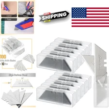 Utility Knife Replacement Blades 100 Pack Organized in 10 Boxes for Easy Use