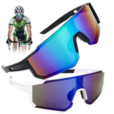Lunette de Cyclisme Polarisées,2 Pièces Lunettes de Lunette Velo Homme Femmes