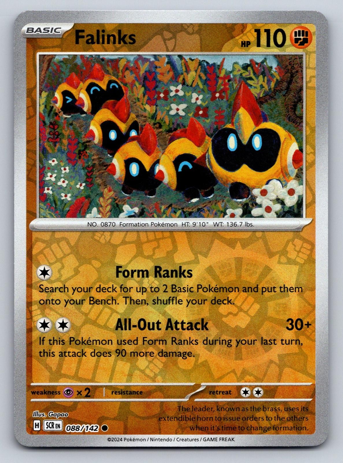 Falinks 88/142 Common Stellar Crown Pokemon Reverse Holo Near Mint
