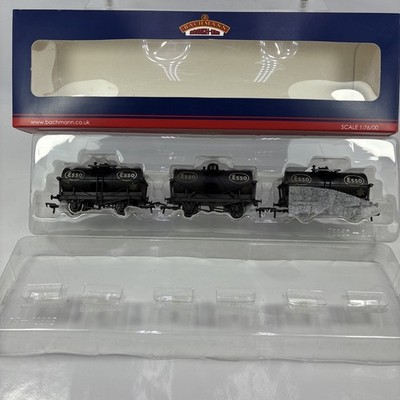 Bachmann 37-668B Spur O 3er Set 14T Kesselwagen Esso selten verwittert N. Neu