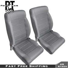 Gray Driver Passenger Back Bottom Seat Covers For Jeep Wrangler 2007 2008-2012