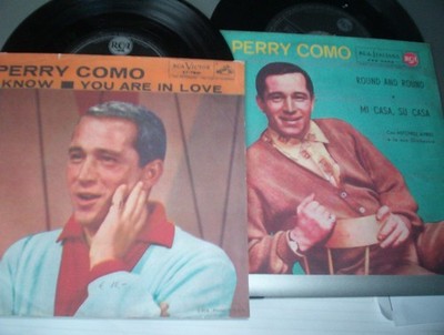 2 Singles von : Perry Como / Round And Round - I Know - You Are in Love