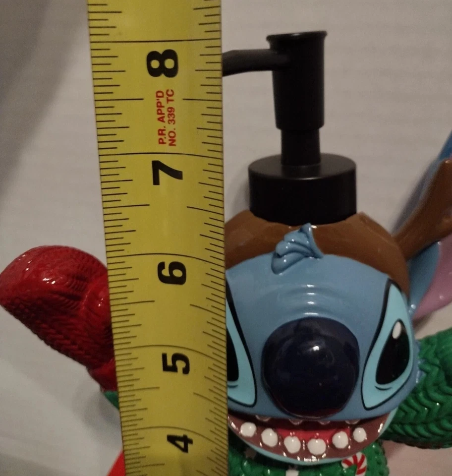 Disney Christmas Stitch Lotion Soap Pump Dispenser  holiday snowman sweater NEW - Image 3 of 4