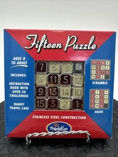 Think Fun Fifteen Puzzle Sealed Classic Puzzle Game Vintage Sealed Box