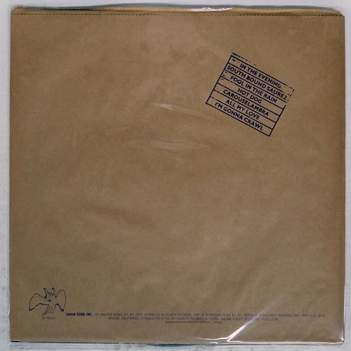 LED ZEPPELIN IN THROUGH THE OUT DOOR SWAN SONG SS16002 Japan VINYL LP