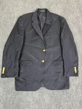 Lauren Ralph Lauren Men Wool Blazer Men Navy Blue Gold Button No size Tag 44 