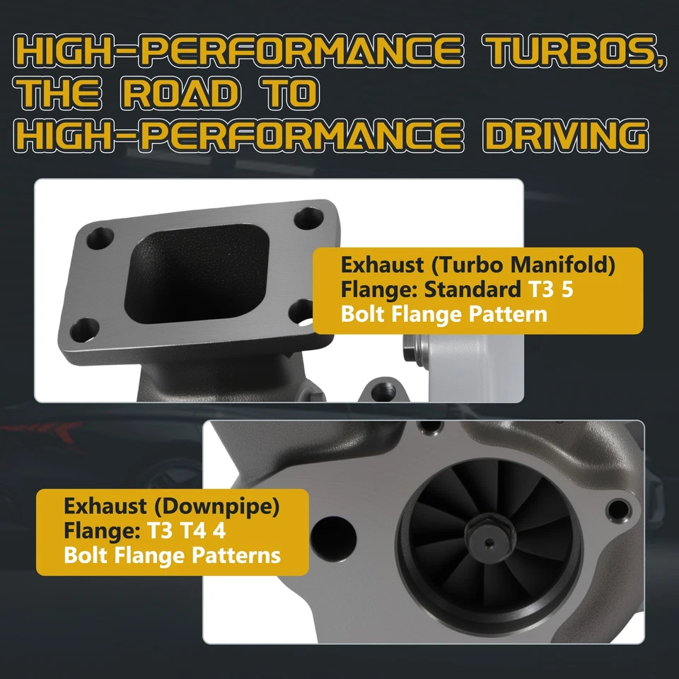 T04E T3/T4 .57 A/R 48.1 TRIM TURBO COMPRESSOR 400+HP BOOST STAGE III Charger Foto 4 de 4