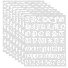 Teling Juego de 8 calcomanías autoadhesivas de vinilo con números 1 Inch Blanco