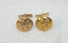 Bright shiny brass Indian Wars-era Eagle cuff-links by  Horstmann, Phila