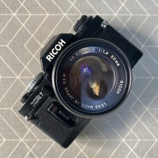 Ricoh XR-7 35mm Film Camera w/ Rikenon 50mm F1.4 Lens Working 