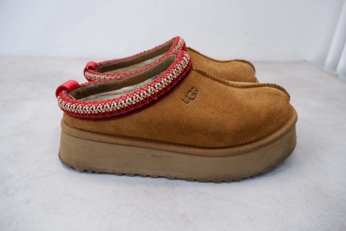Ugg Womens Tazman Slip On Shoes Size Uk 5 Eu 38 Tan Mules GC