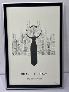 Signed & Numbered Framed By Olivia Wong Milán Italy Fashion Capitals 4/40