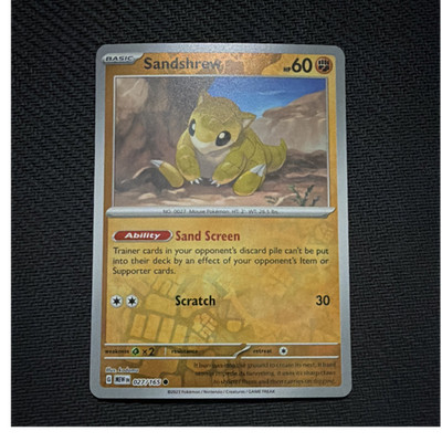 ~Reverse Holo~ Sandshrew 027/165 Scarlet & Violet 151 ENG 2023