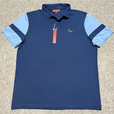 Redvanly Polo Shirt Mens Large Blue Liberty National Golf Club Embroidered NWT