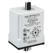 Macromatic Tr-51628-14 Single Function Time Delay Relay, Octal, Off Delay, 1