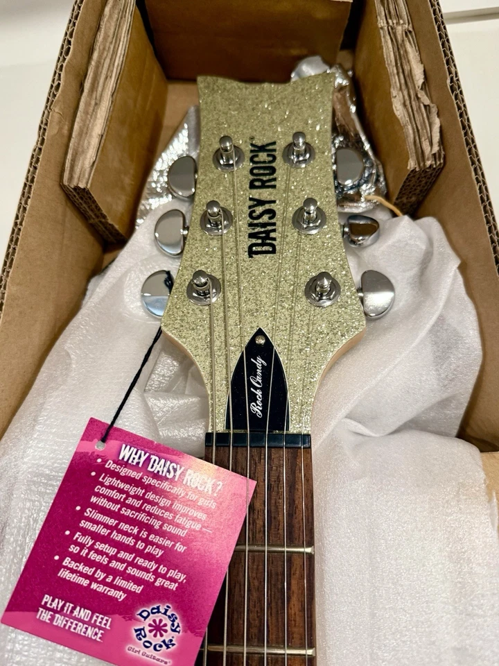 NEW Daisy Rock Rock Candy Guitar Diamond Sparkle Elec. Guitar Orig. $499.99 NIB! - Image 2 of 4